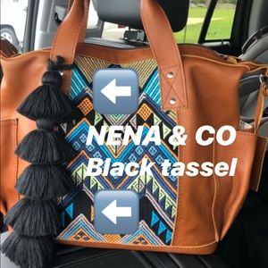 NENA & Co black tassel Pom